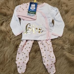 NWT Gerber organics baby girl outfit
